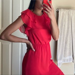 H&M size 2 flowy red dress